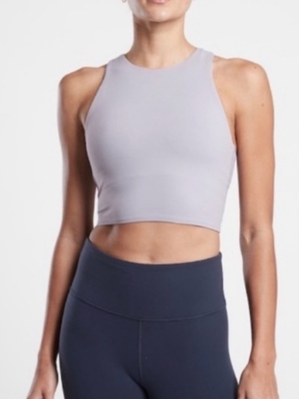 Athleta Muted Lavender Conscious Crop Tank Top size medium